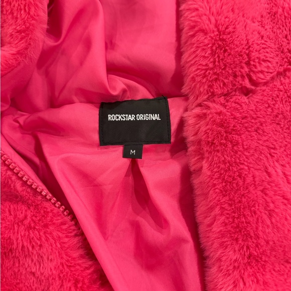 Rockstar Original Neon Pink Inany Fur Jacket - Picture 9 of 13